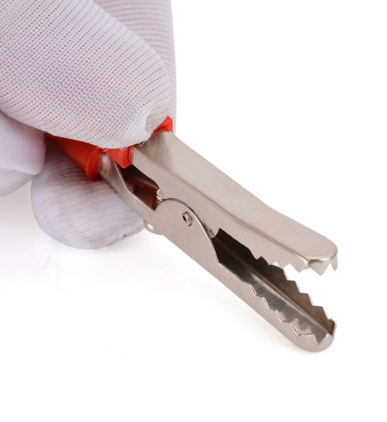 1 Cặp ( 2 Cái) Kẹp Cá Sấu Đỏ, Đen Loại Lớn.