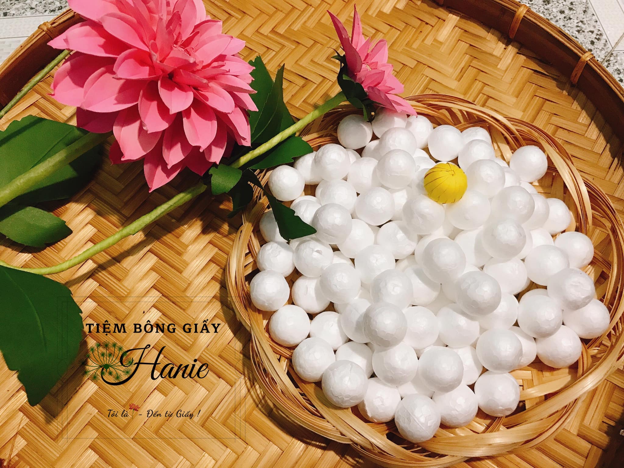 Nụ xốp 2.5cm làm hoa thược dược