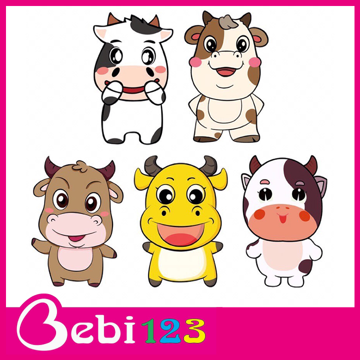 Set 5 bao lì xì Trâu Baby 2021 may mắn giá