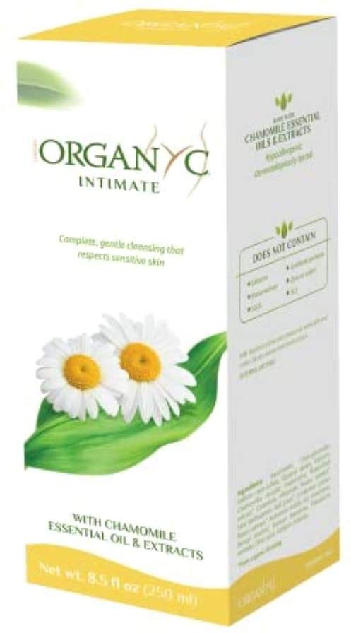 Organyc Intimate Wash for Sensitive Skin, 8.5 Fluid Ounce