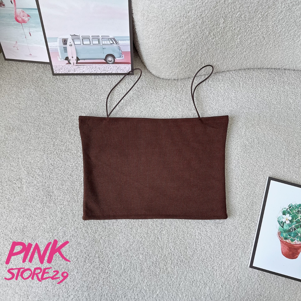 Áo croptop 2 dây sợi bún a5199