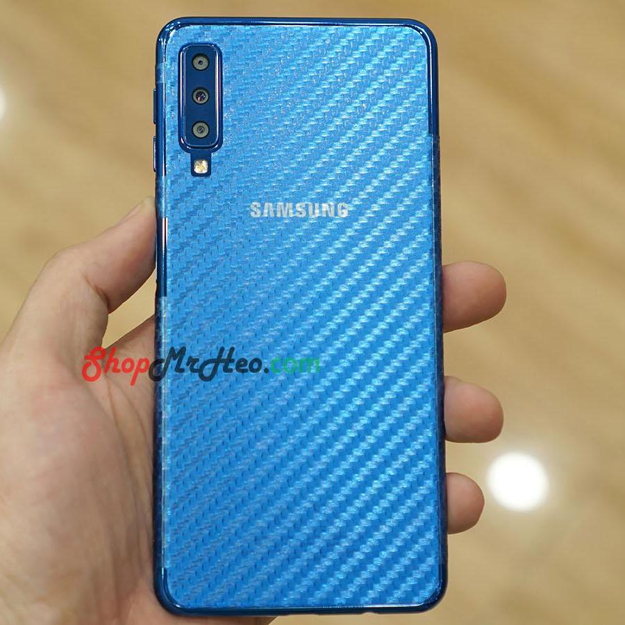 Bộ 3 skin dán mặt lưng vân 3d samsung a7 2018