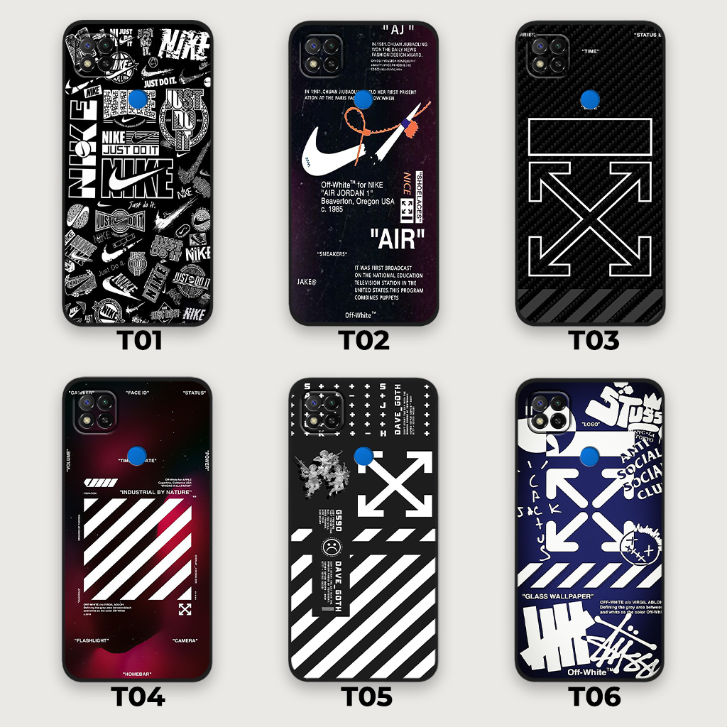 Ốp lưng Xiaomi Redmi 9C in hình nikee, off whitee thời trang