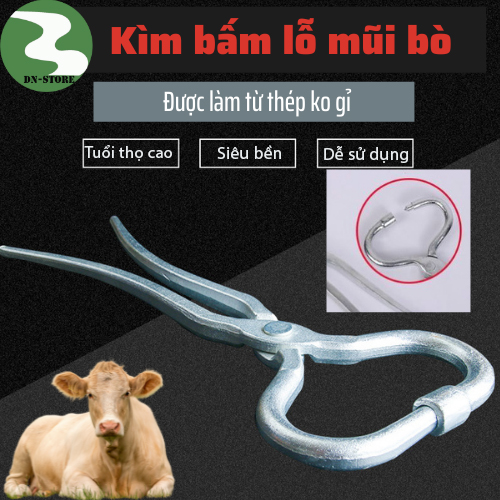 Kìm bấm lỗ mũi trâu bò Pakistan ( Thép Ko Gỉ )