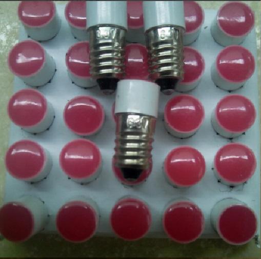 BÓNG LED  6.3V DC/AC ĐUÔI XOÁY 10MM E10 MÀU ĐỎ