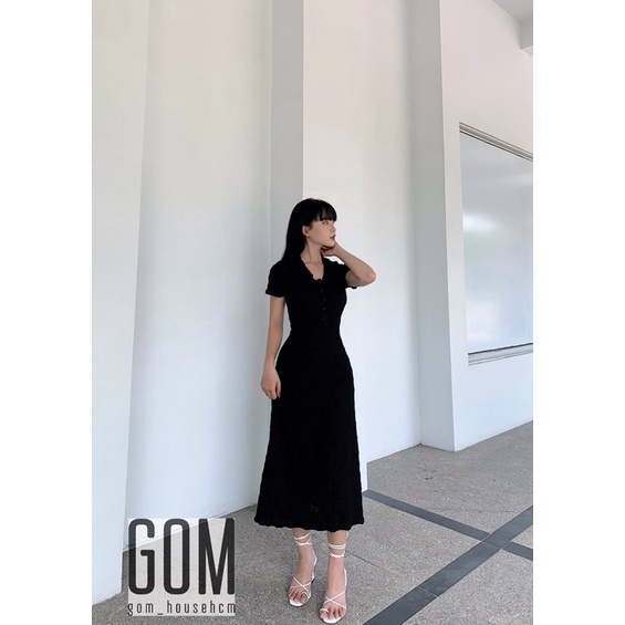 Đầm xốp sơ mi 2 lớp ( ảnh shop chụp )