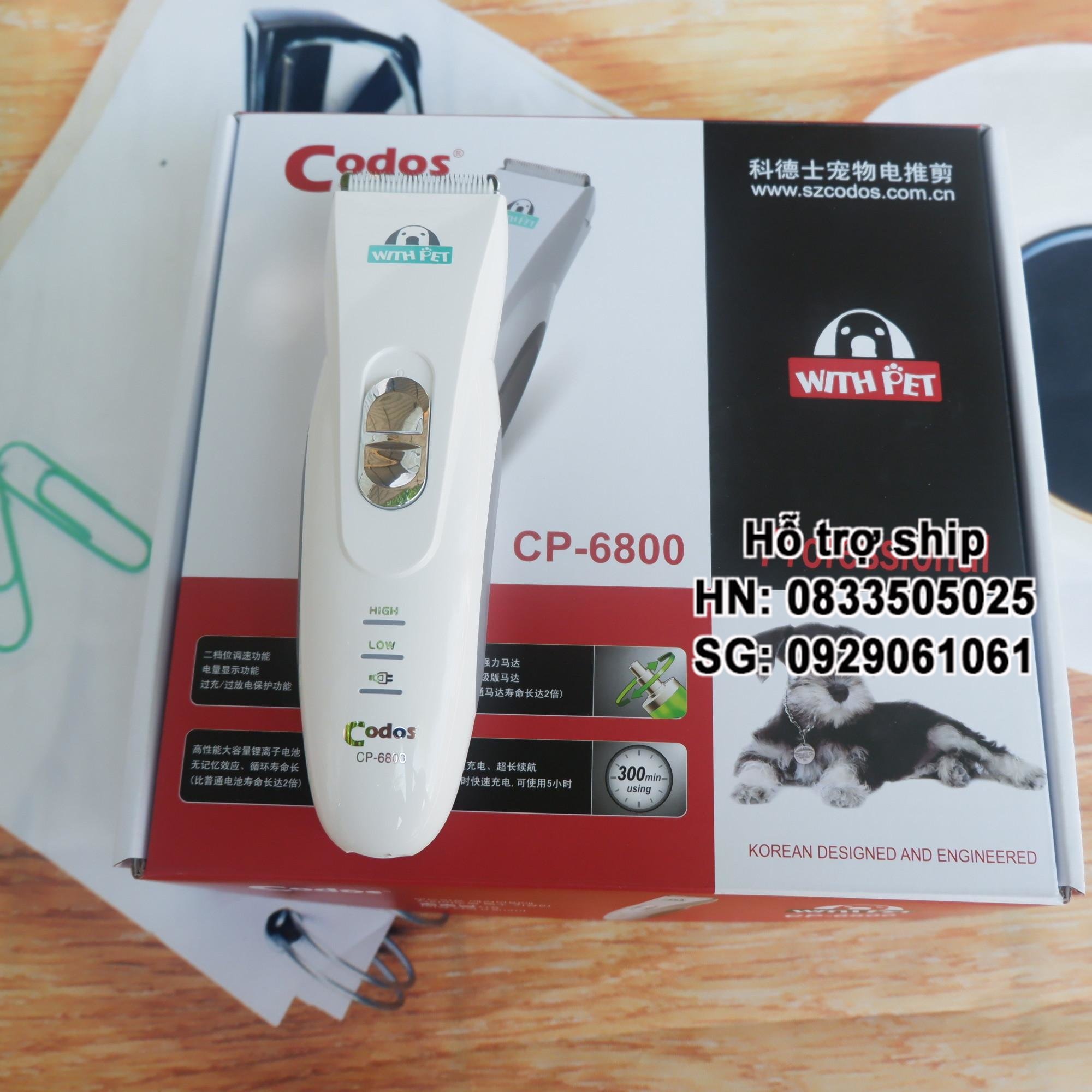 Hanpet - (Bảo hành 6 tháng 1 đổi 1)-Tông Đơ máy CP-6800 THẾ HỆ MỚI - Chuyên Dụng Cắt Lông Chó Mèo ( 399B)