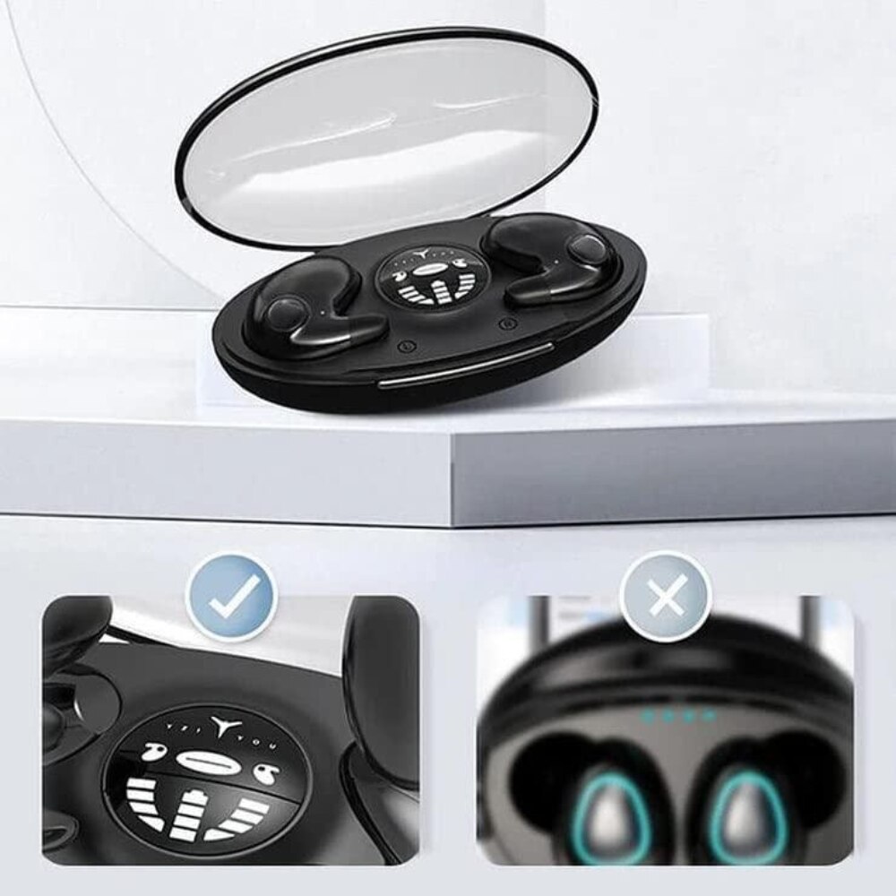 DIXSG Wireless Earphone Bluetooth 5.3 Hidden Earbuds , IPX5 Waterproof Noise Cancelling Touch Control Headphones Small Earbuds