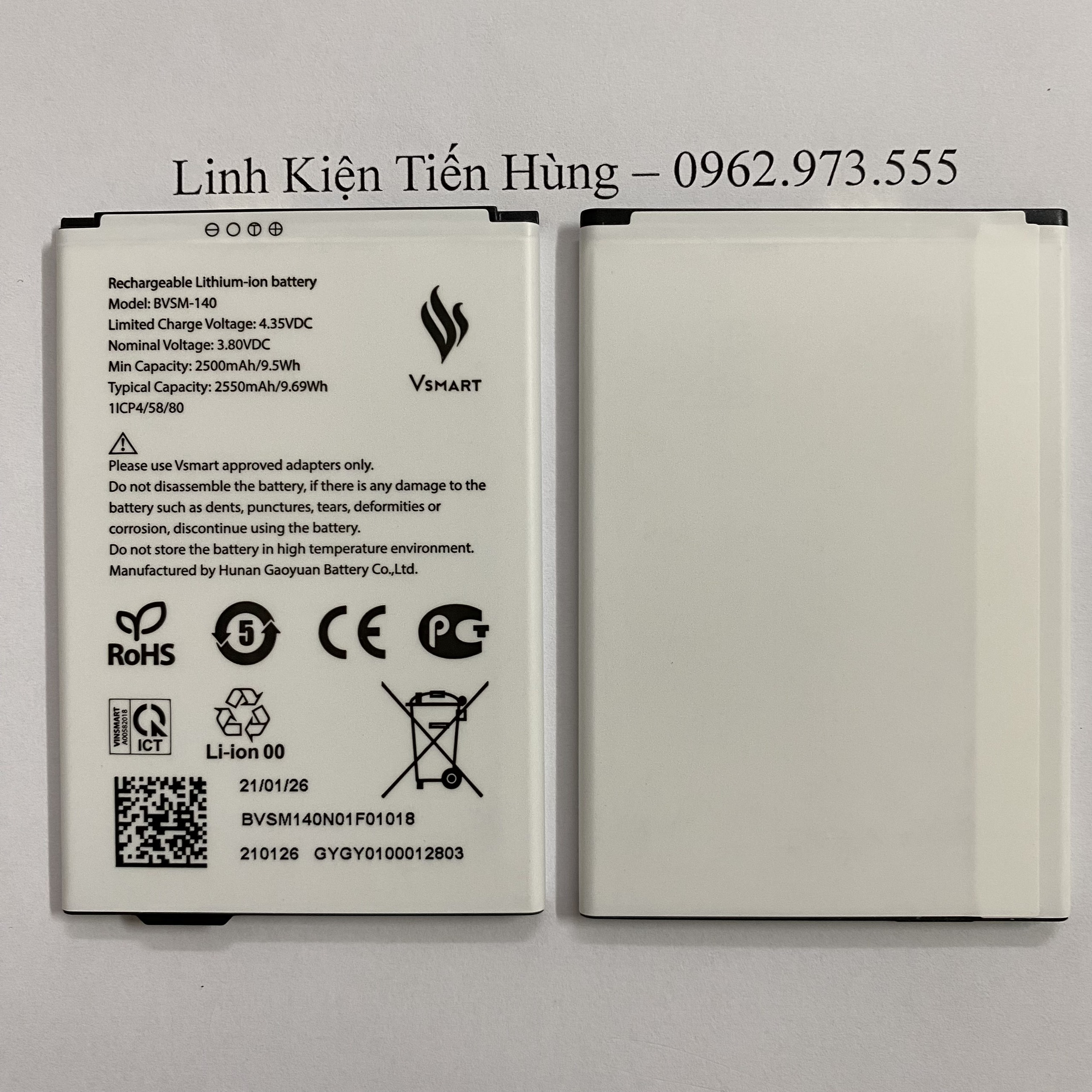 Pin Vsmart Bee Lite BVSM-140 bảo hành đổi mới