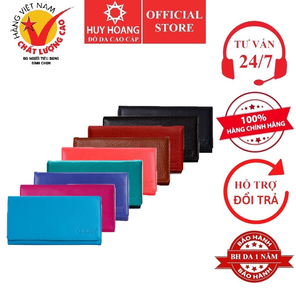 Ví nữ da bò 3 gấp nhiều màu HK3111-12-13-14-15-24-58-62-63