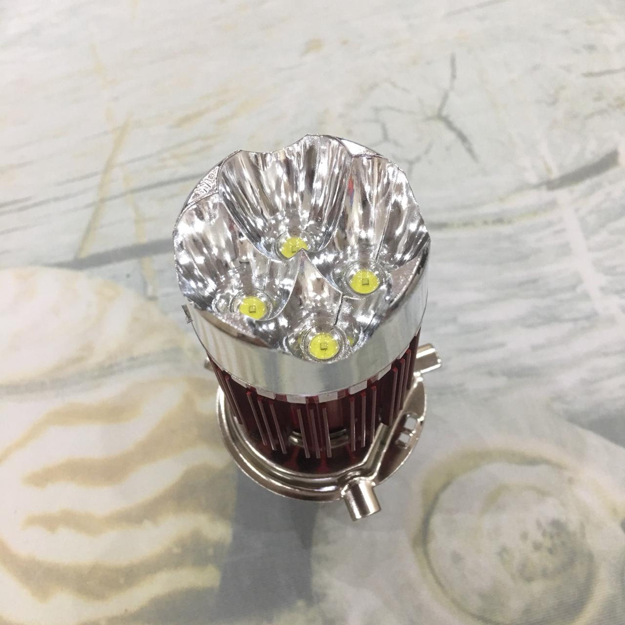 Đèn Pha Led 3 Chân H4 7 Màu Gắn Xe Máy, Xe Đạp Điện[ D16-H47MAU]