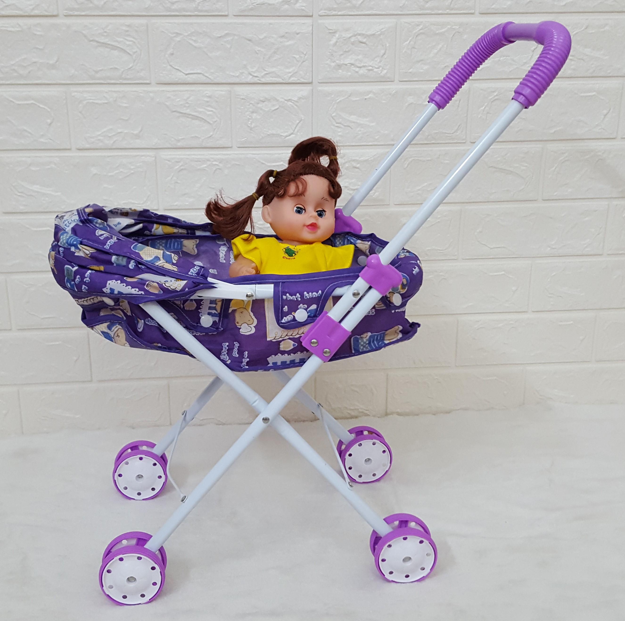 ĐỒ CHƠI XE ĐẨY BÚP BÊ EM BÉ GÁI