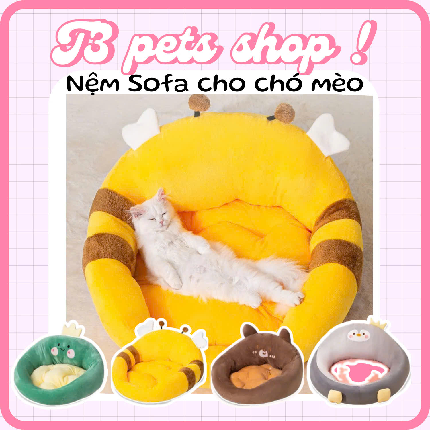 Nệm Sofa dành cho chó mèo - T3 PETS SHOP