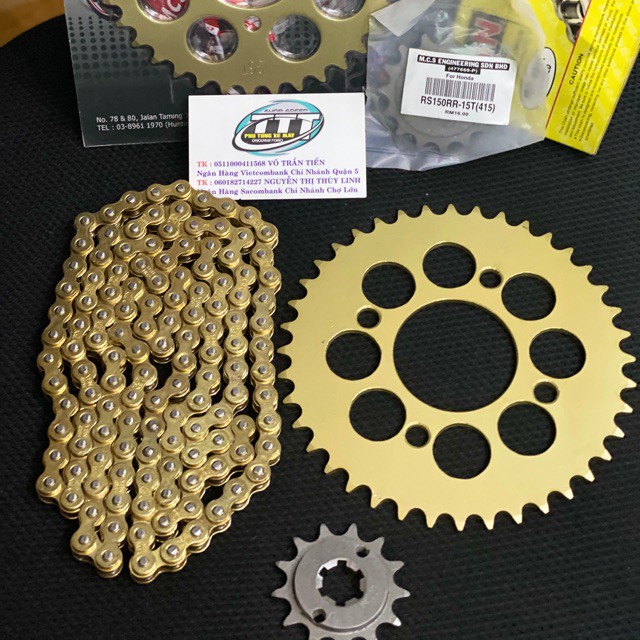 [HCM]NSD NHÔNG SÊN ĐĨA XÍCH  Malaysia exciter / winner / sonic / sirius / wave cud 50 ( SÊN 415 / 7LY)