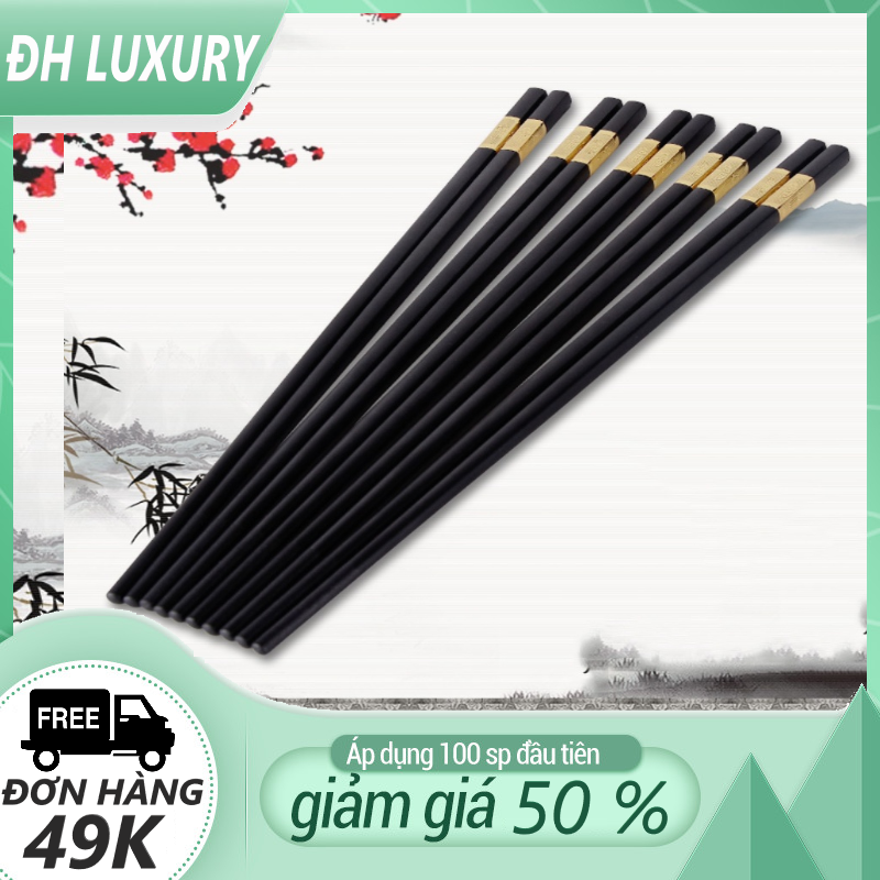 [Combo 10] Đôi Đũa Hợp Kim Mạ Vàng Cao Cấp B017