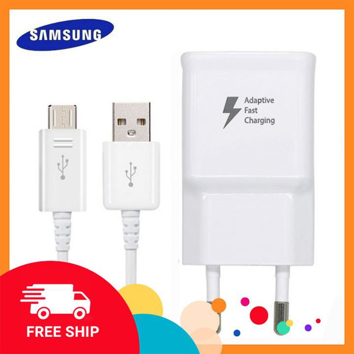 BS02 - [12-34] Bộ Sạc (cóc + cáp) Nhanh Samsung Note 4 /Note 5 /S6 /S7/S7 Edge Zin (Cổng Micro)