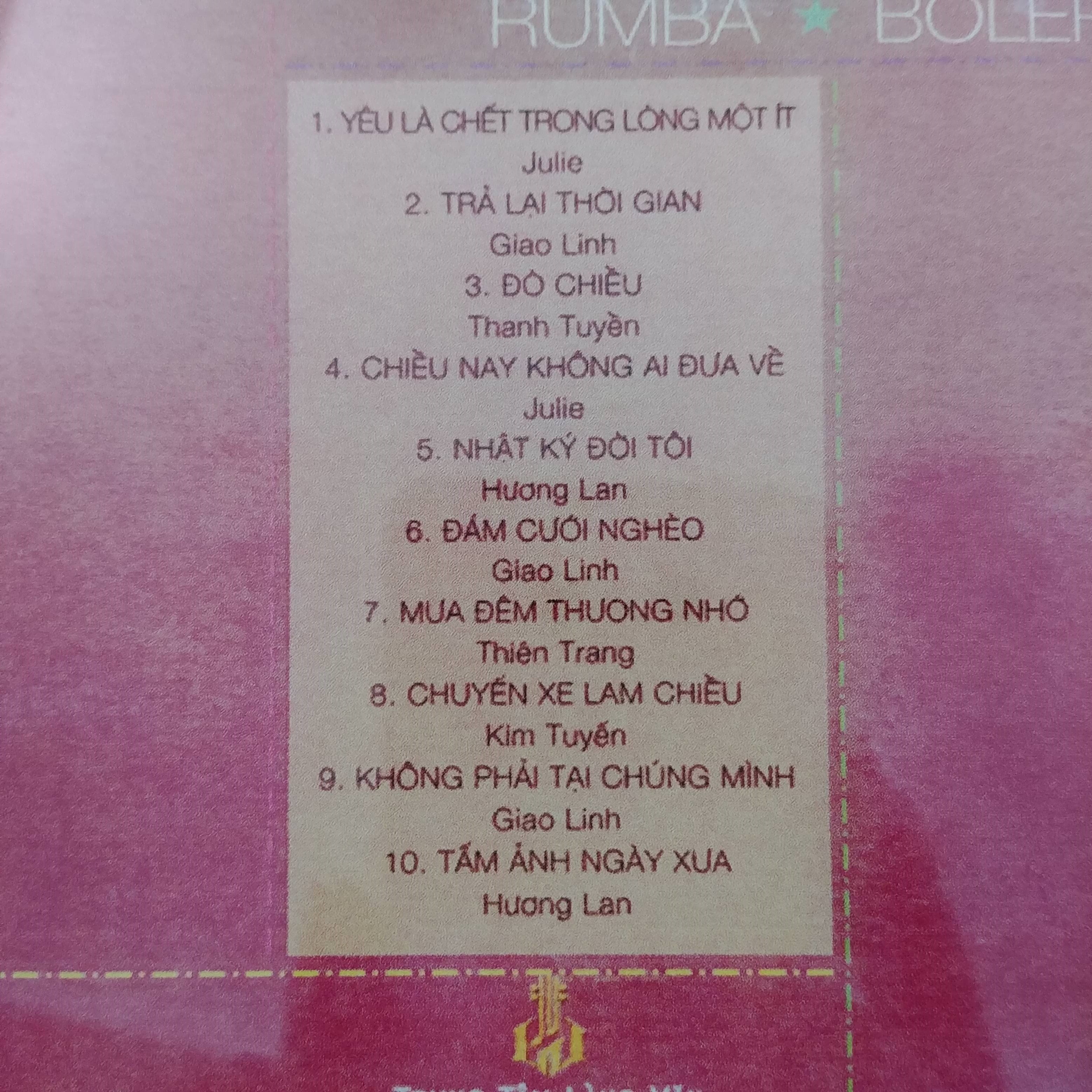 [HCM]CD RumBa - Bolero Làng Văn CD