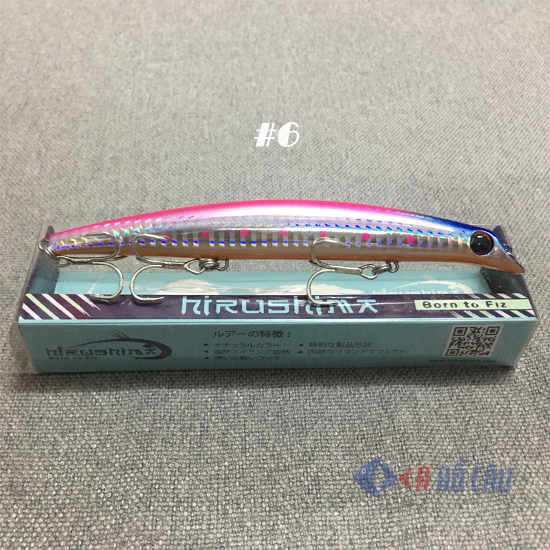 Mồi câu cá chẽm Hirushima Minnow Lipless 130 Pro