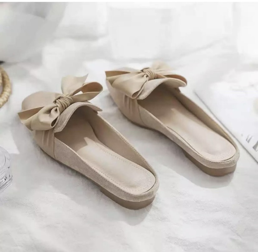 Giày sục nơ da lộn Giày sục nữ An Lê Store