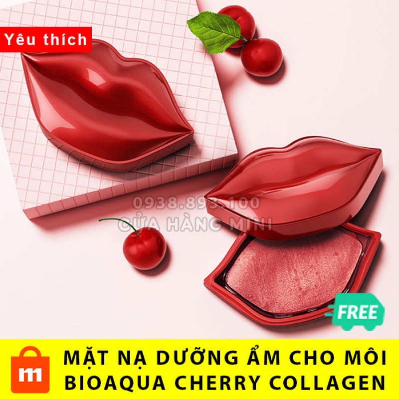 [HCM]【CHÍNH HÃNG】Hộp 20 Miếng Mặt Nạ Dưỡng Môi Bioaqua Cherry Collagen nhập khẩu