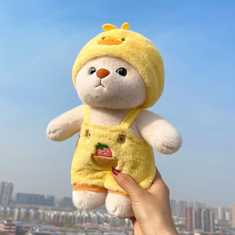 Gấu bông lena teddy bear đội mũ xinh xắn nhiều màu sắc