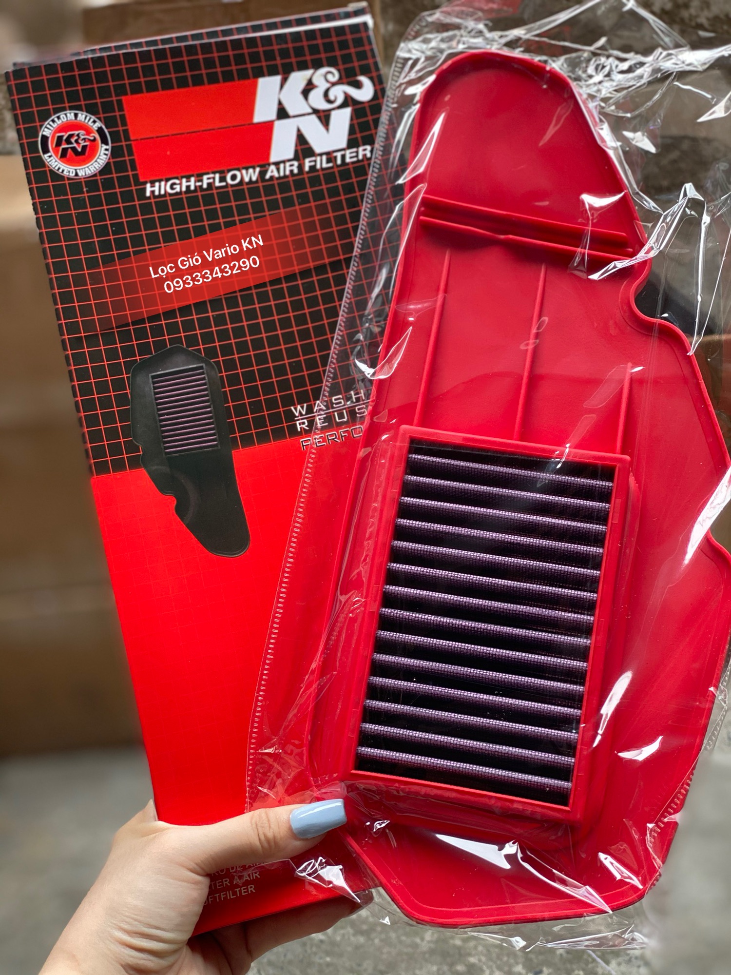 LỌC GIÓ K&N GẮN CHO VARIO - CLICK - SH MODE - AB