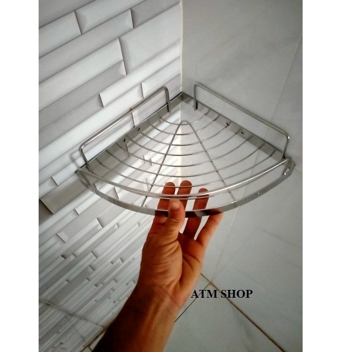 KỆ GÓC NHÀ TẮM  ĐƠN INOX 304