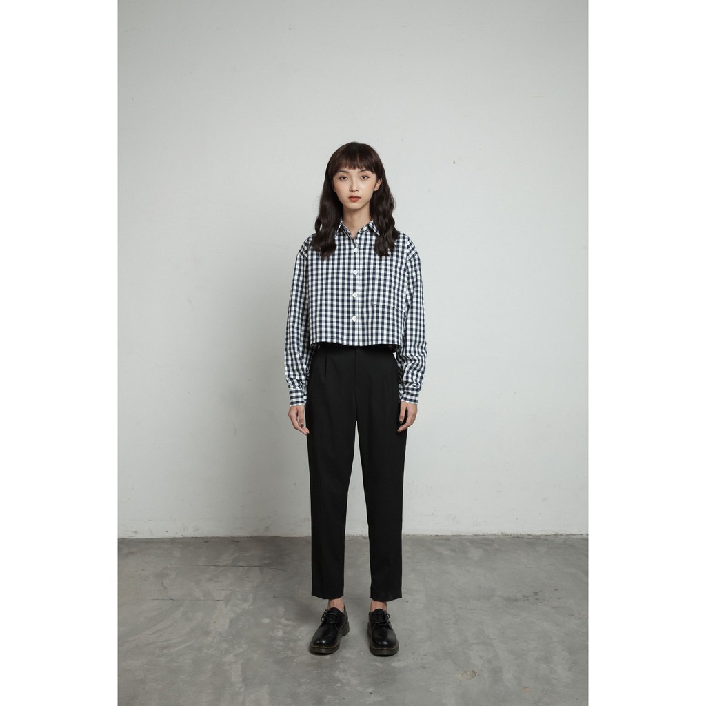 Quần baggy basic nữ MADELEN màu đen dáng mới phong cách công sở