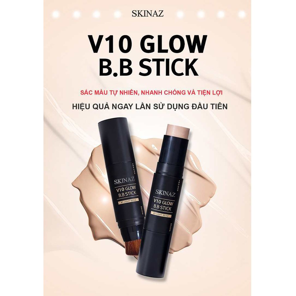 Kem nền V10 Glow B.B Stick Skinaz