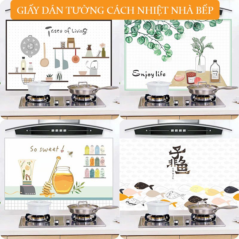 Giấy Dán Tường Chịu Nhiệt cỡ 60cm x100cm.
