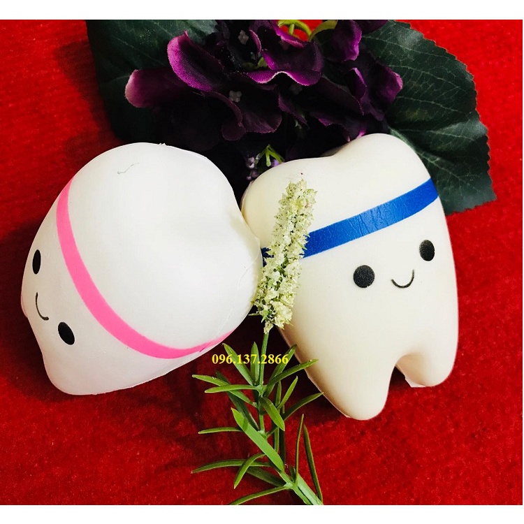 tkdc Squishy Mô Phỏng Hình Chiếc Răng dễ thương