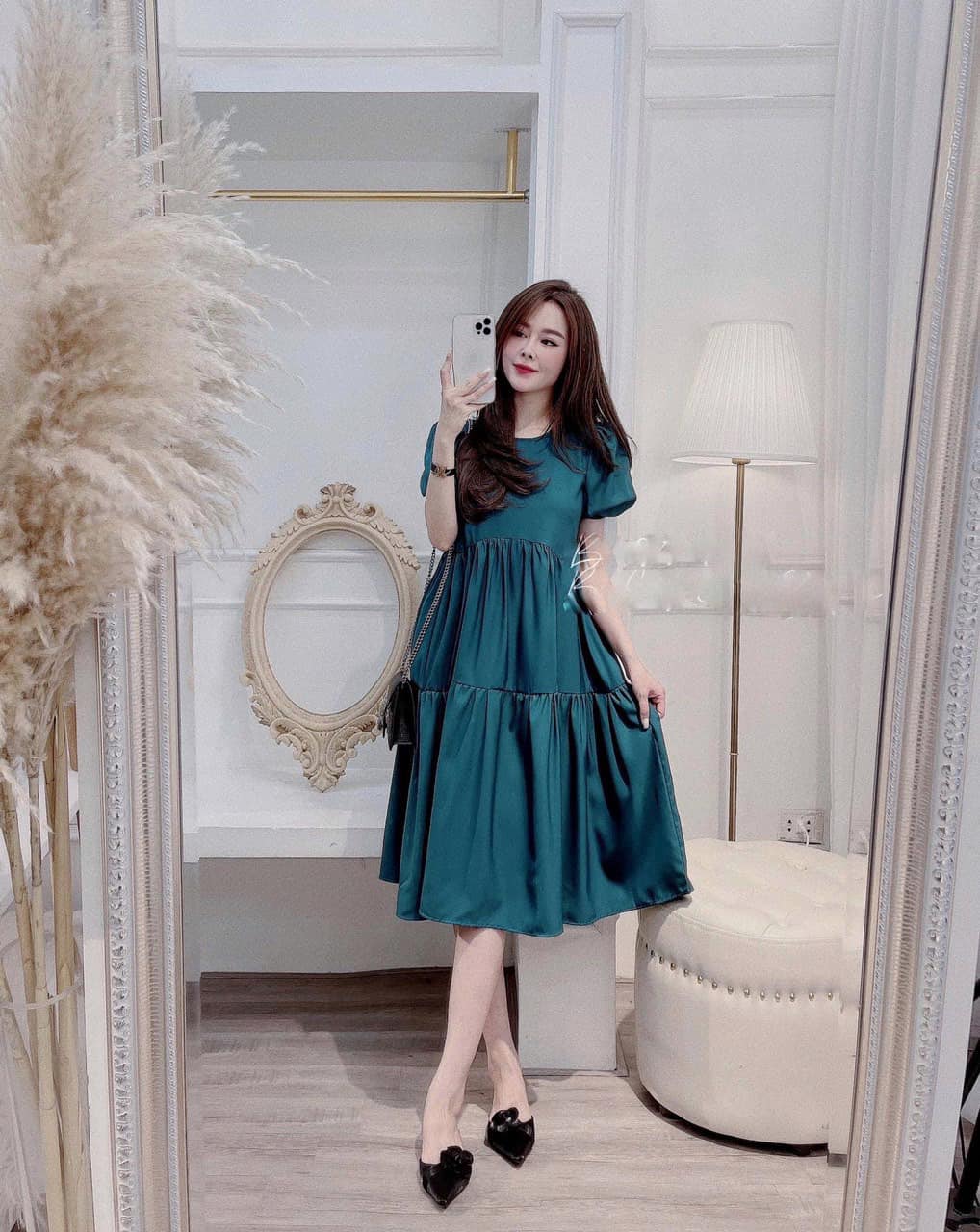 Đầm babydoll nữ dáng xòe tay bồng màu xanh vh26, đầm nữ, đầm xòe, đầm chữ a, đầm tiểu thư, đầm công chúa, đầm nữ dự tiệc, đầm babydoll kiểu, đầm kiểu nữ, đầm hàn quốc, đầm vintage, đầm ulzzang