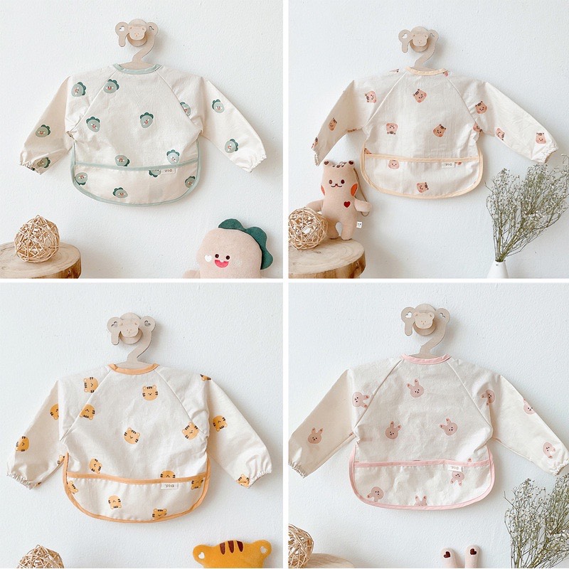Áo yếm ăn dặm chống thấm cho bé