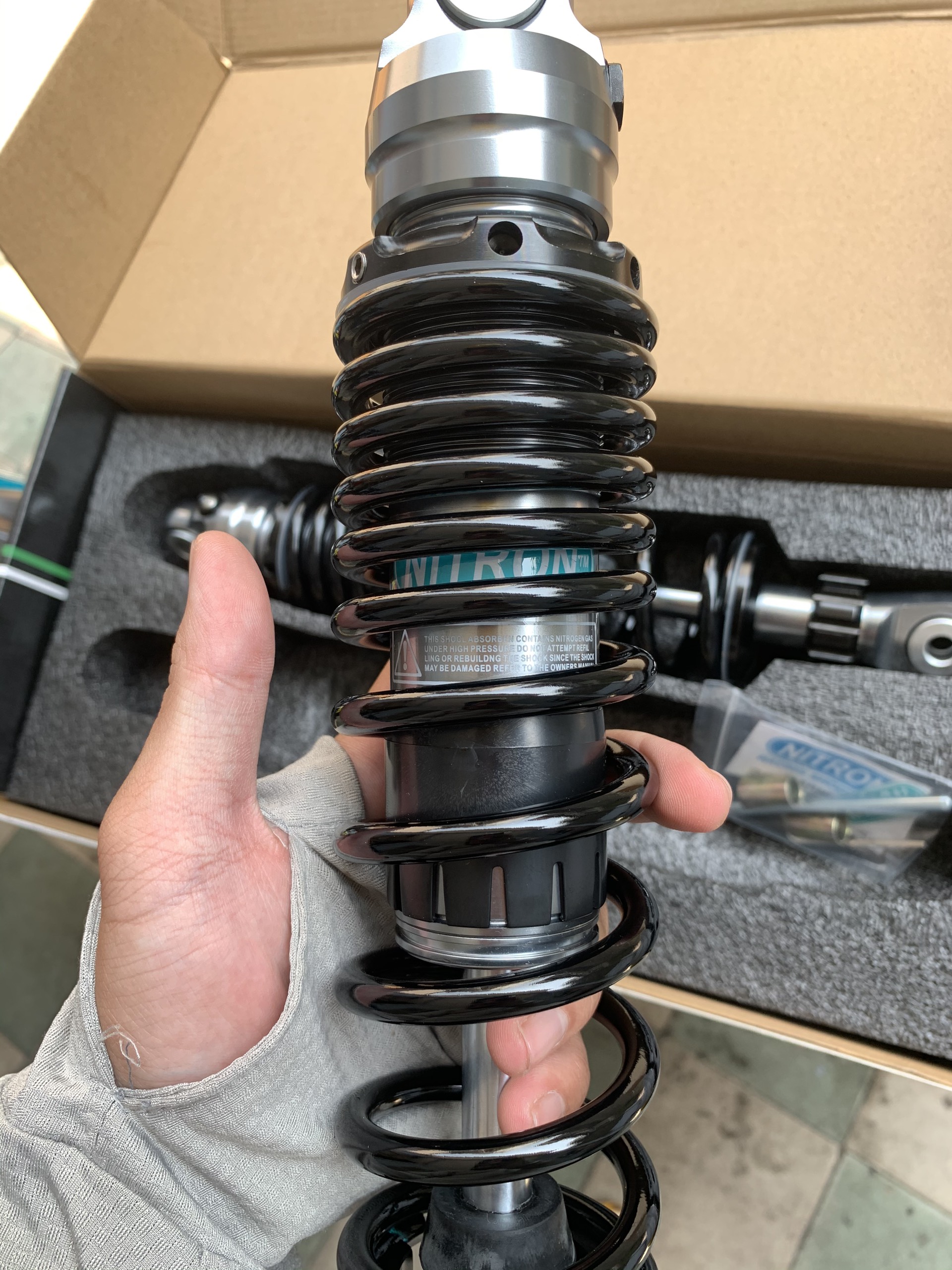 Phuộc NITRON đen không bình dầu WAVE DREM