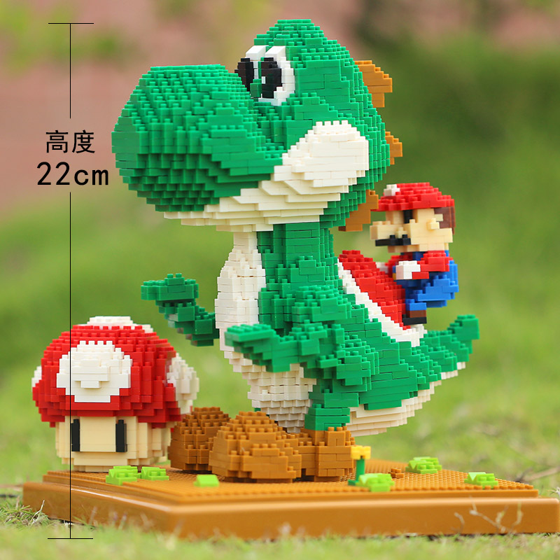 Bộ xếp hình 3D - khủng long xanh Mario