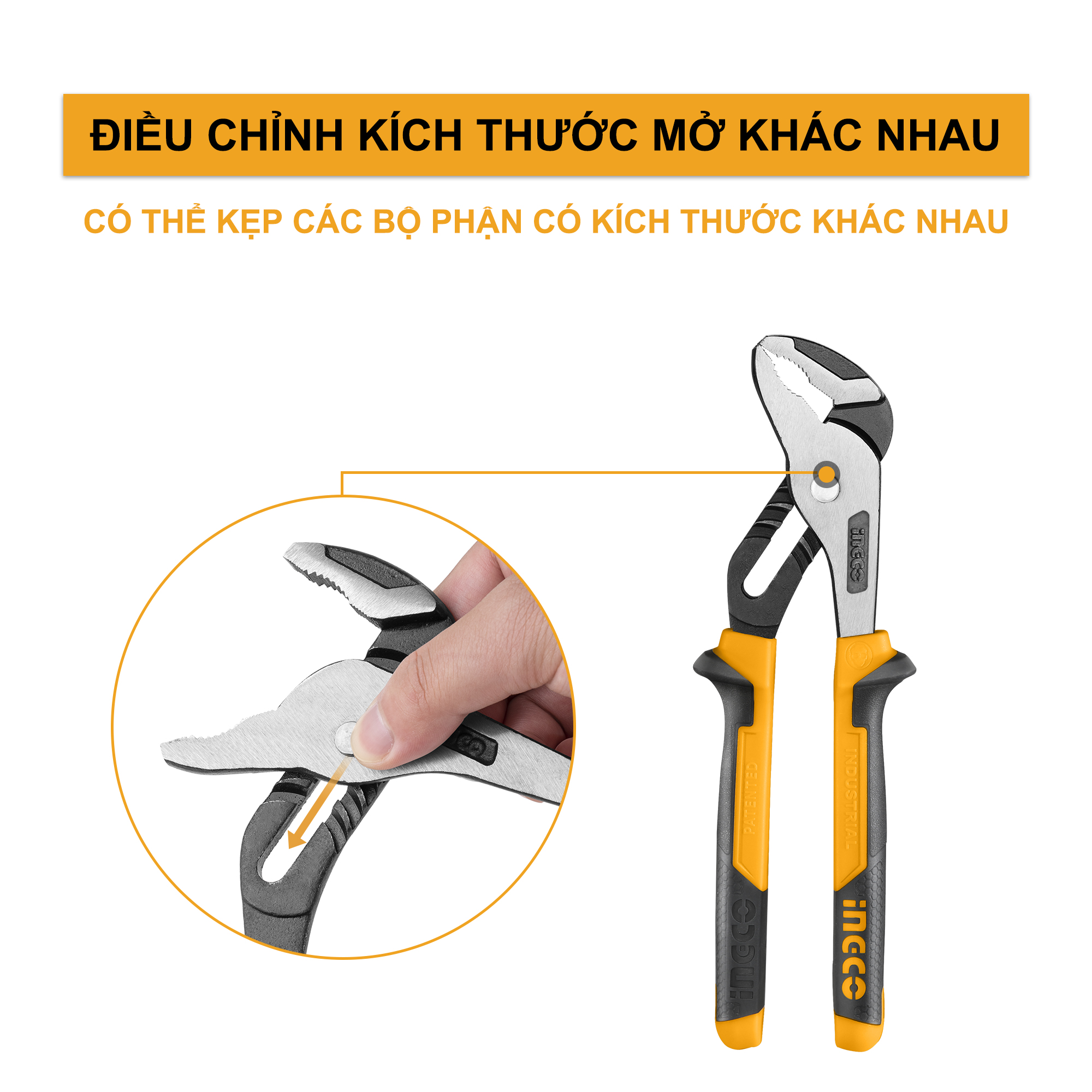 Kìm mỏ quạ 10 inch/250mm INGCO HPP28251