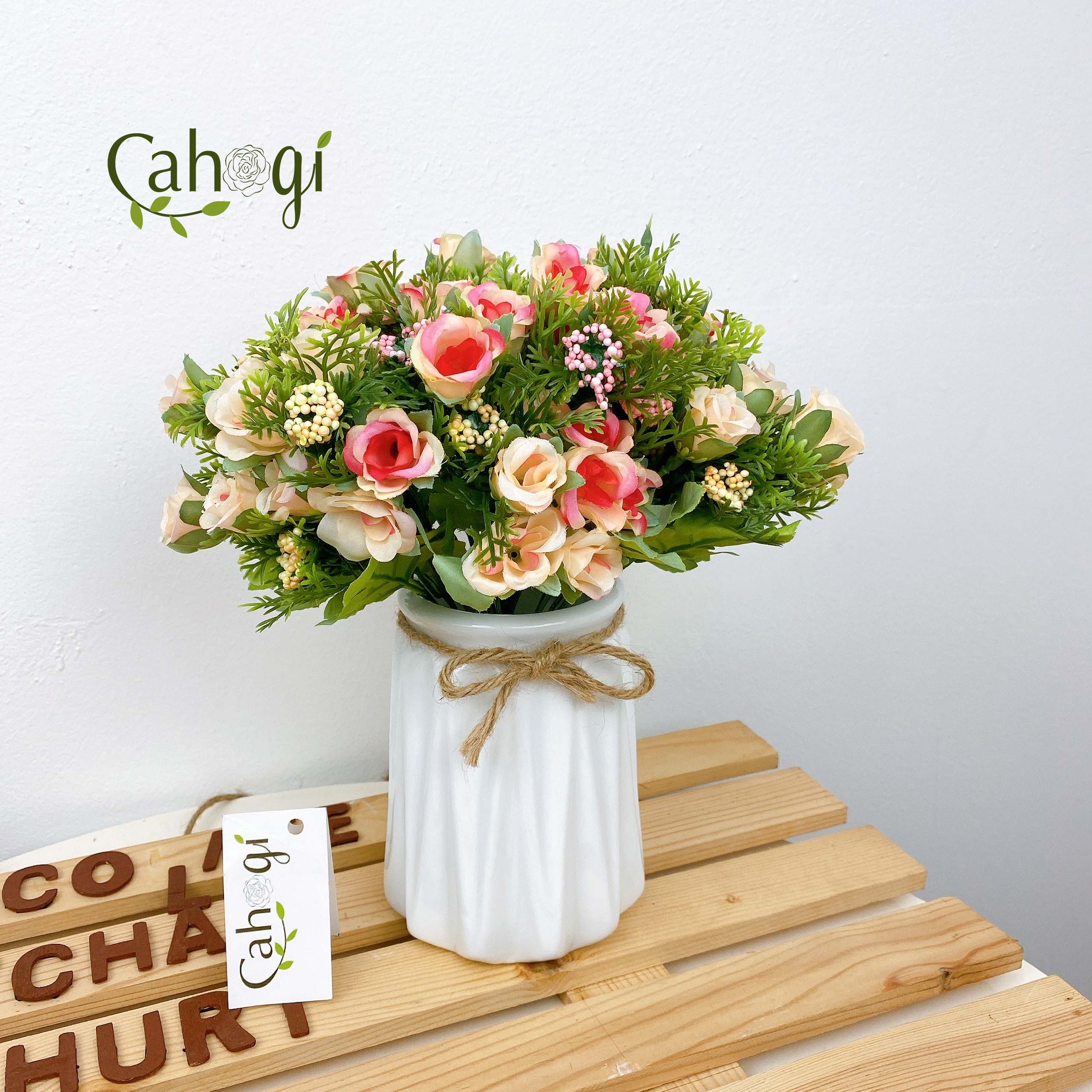 Bình Sứ Sọc Dứa Cắm Hoa