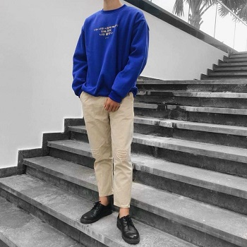 [HCM]ÁO SWEATER NAM NỮ FOM RỘNG IN HÌNH HOA CÚC