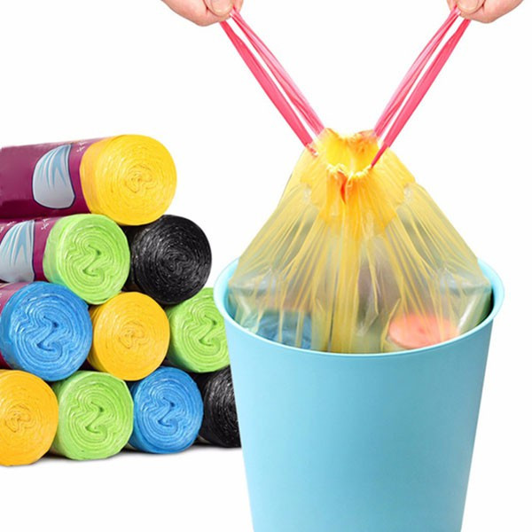 Combo 5 cuộn túi đựng rác có dây rút