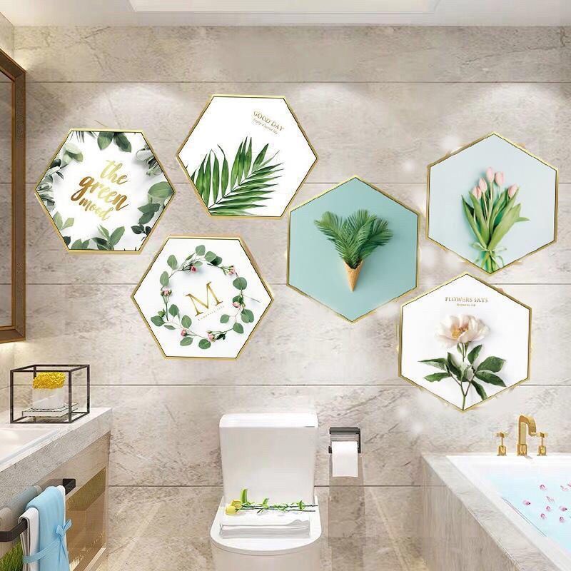 Decal dán tường, tranh dán tường lục giác