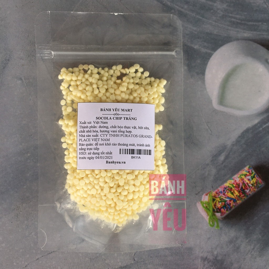 Socola chip trắng chia lẻ 100g