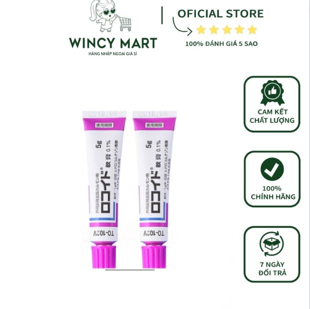 Kem bôi vết đốt côn trùng, muỗi đốt, côn trùng cắn, viêm da rokoito locoid 5g nhật bản - ceria cosmetics store