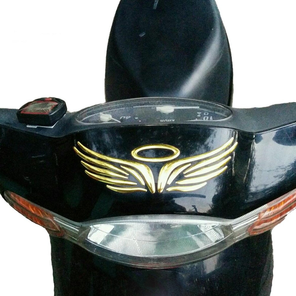 Miếng Dán Trang Trí Xe Hơi Hình Đôi Cánh Thiên Thần 3D Độc Đáo