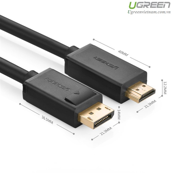 Cáp Displayport to HDMI 2M Ugreen 10202  Chính Hãng