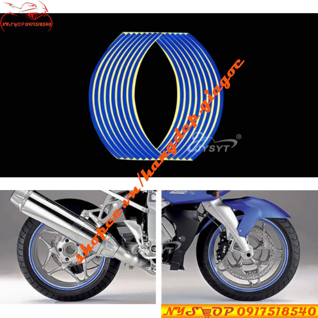 TEM CHỈ 3M PHẢN QUANG DÁN MÂM XE MÁY