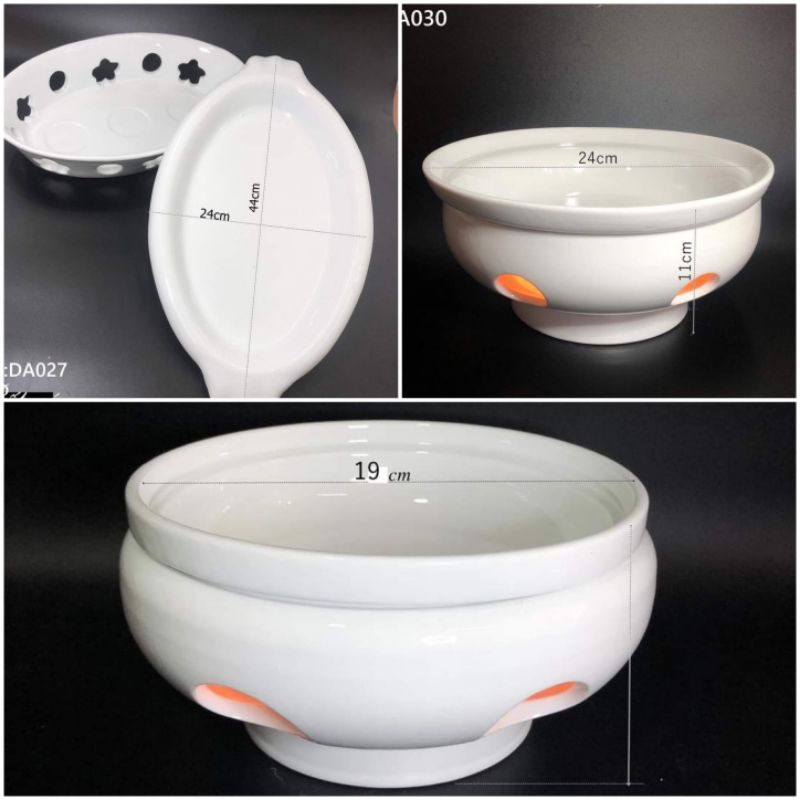 Bếp cồn hâm nóng đồ ăn bằng sứ Bát tràng