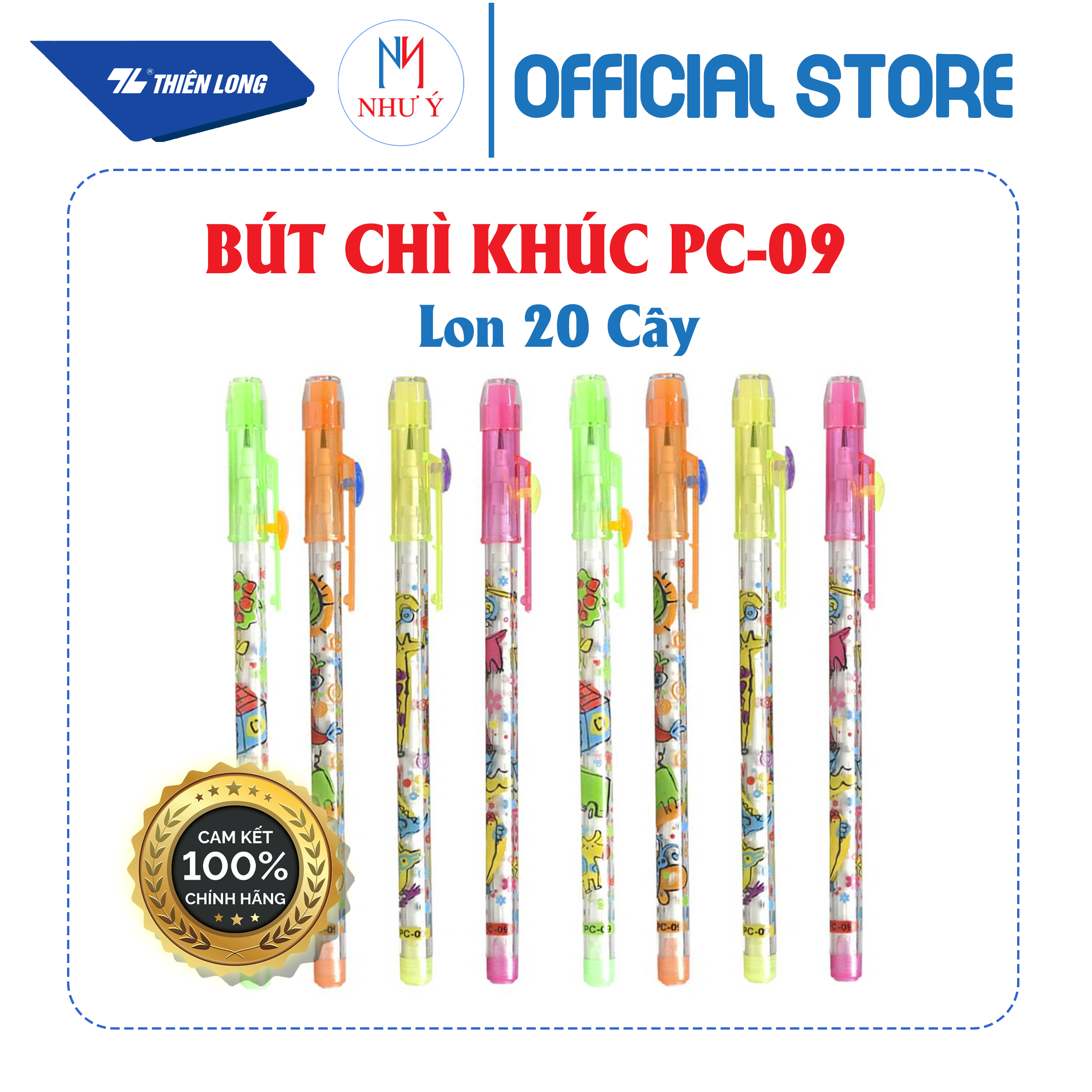 Bút chì khúc TP-PC09 (Lon 20 cây)