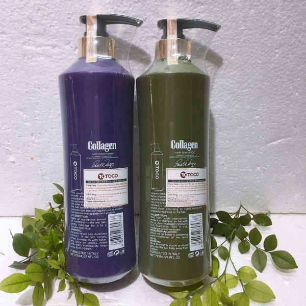 Bộ Dầu Gội + Xả Toco Collagen Kích Thích Mọc Tóc (2 Chai 785Ml) (Dầu Xả)