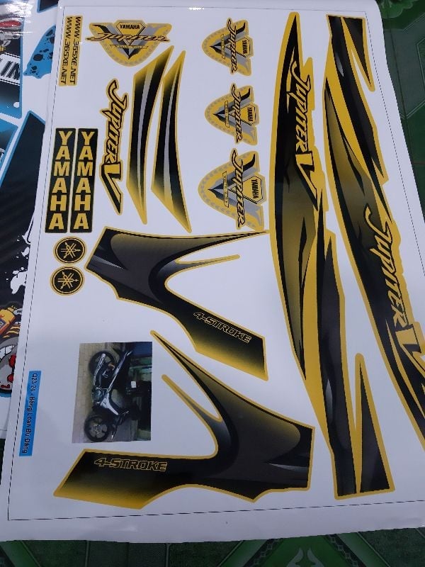 tem rời jupiter V limited dán xe vàng