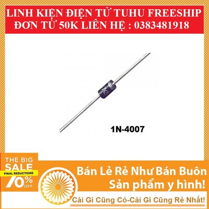 combo 10 diode 1n4007 1A-1000v (DIP) (10c) diot